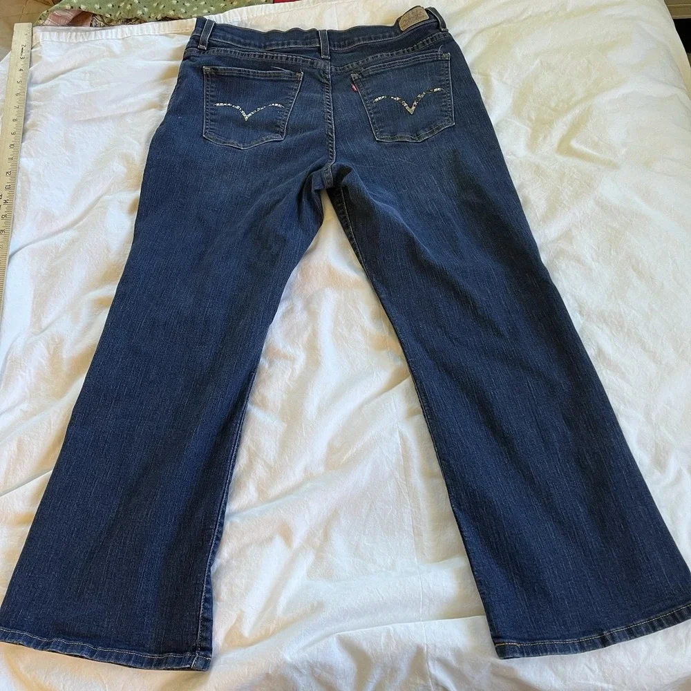 Levi's Perfectly Slimming 512‎ Bootcut Jeans Women's 16 Blue Mid Rise